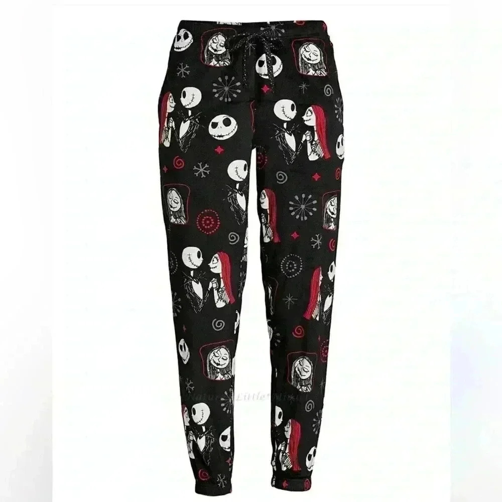 DISNEY The Nightmare Before Christmas Pajama Set pants, shirt Sz L 12-14  jogger - Picture 2 of 9